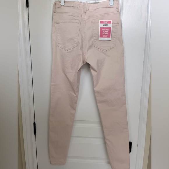 Refuge Miami high waist skinny denim-color blush/soft pink-size 5 US-stretch - Picture 3 of 13